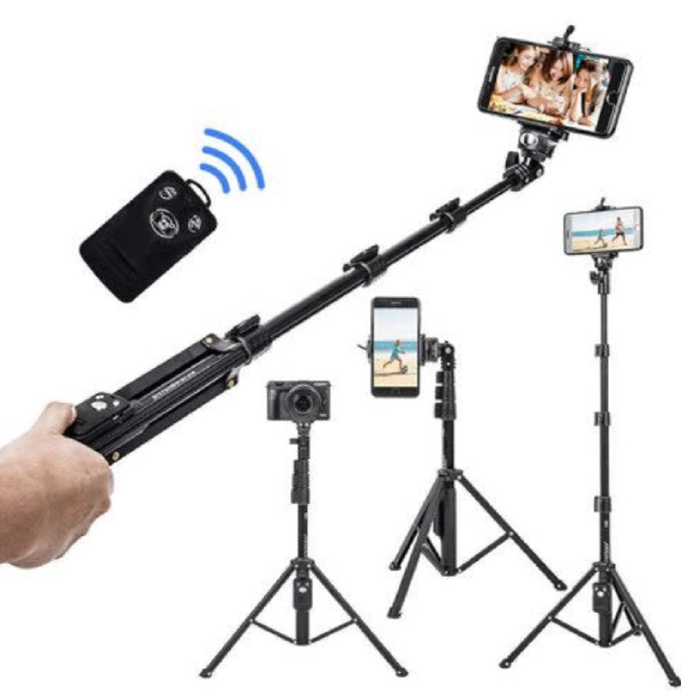 Trade Shop - Treppiede Selfie Stick Con Controller Bluetooth Senza Fili Rimovibile Q-l1388 -