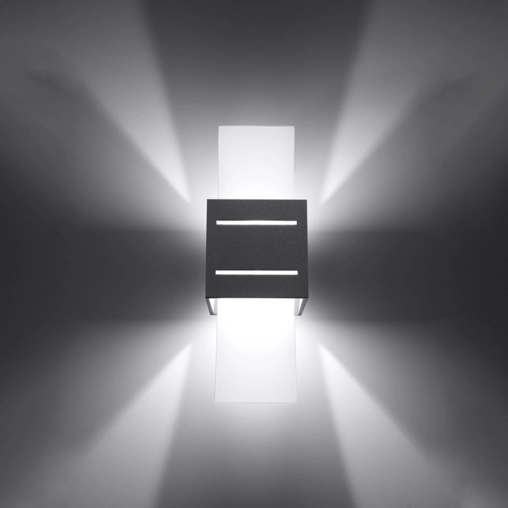 Applique Padova grigia vetro/alluminio G9 1 luce Pure Lume