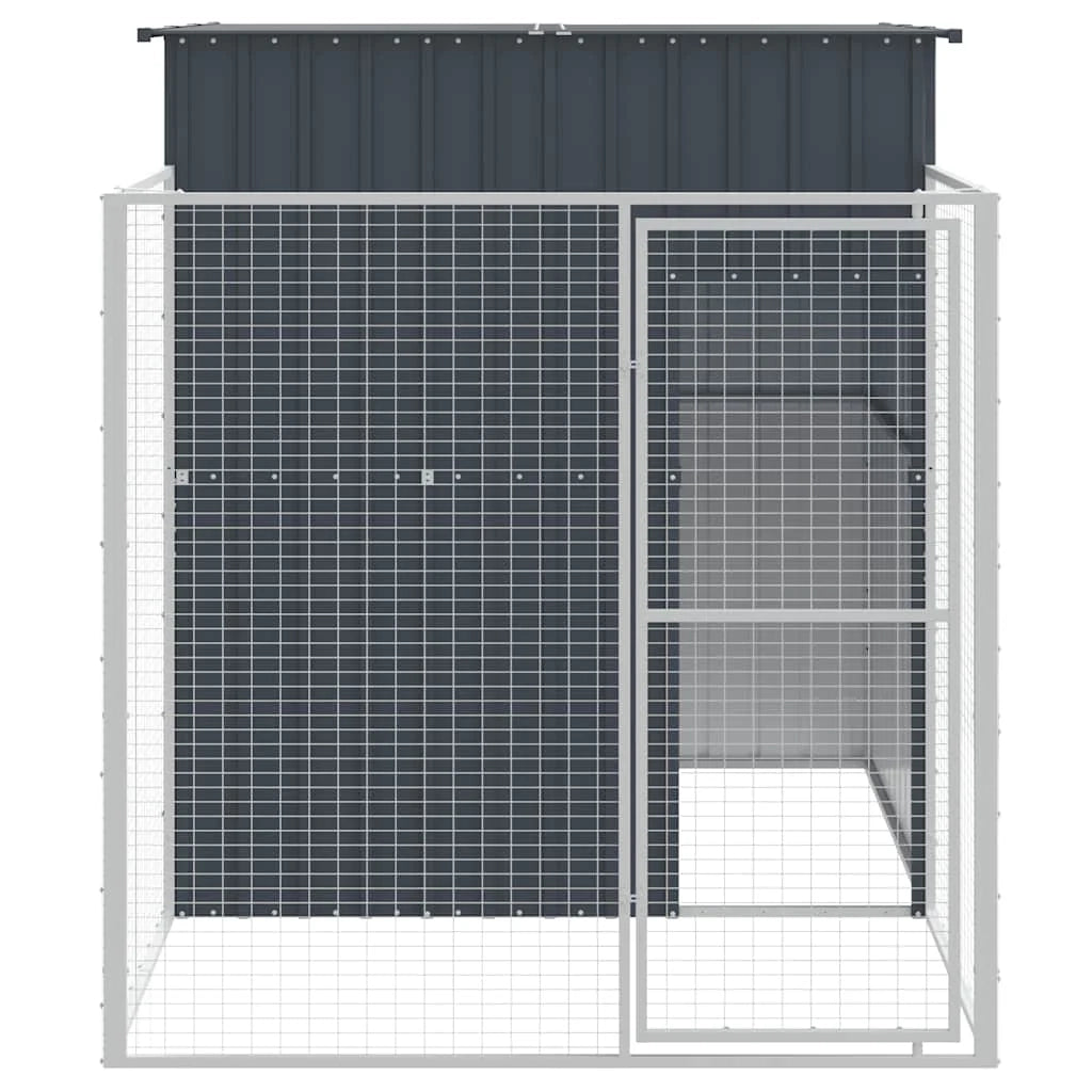 Cuccia per cani con recinto 165 x 251 x 181 cm antracite 02_0043472