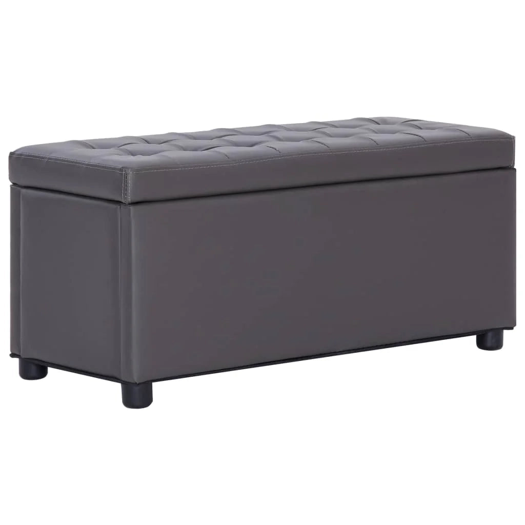 Pouf/panca contenitore 87,5 cm grigio similpelle 02_0010826