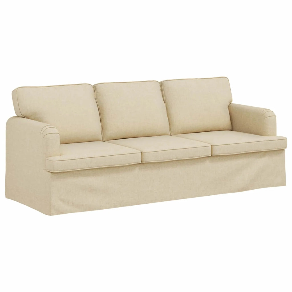 Set di divani 2 pcs Crema 201 x 80 x 85 cm Tessuto