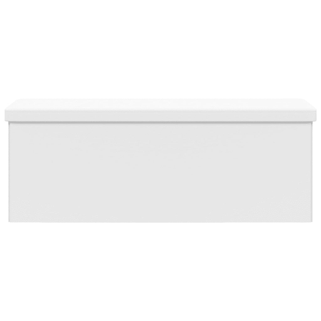 Panca Portaoggetti Pieghevole Bianca in PVC 374907