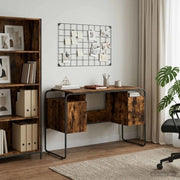 Scrivania con Spazio di Archiviazione Rovere Fumo 8008040