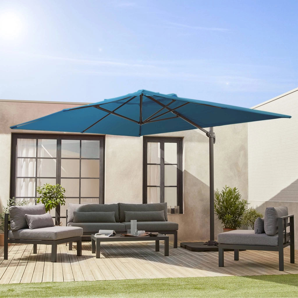 Ombrellone rettangolare, 3x4m, blu
