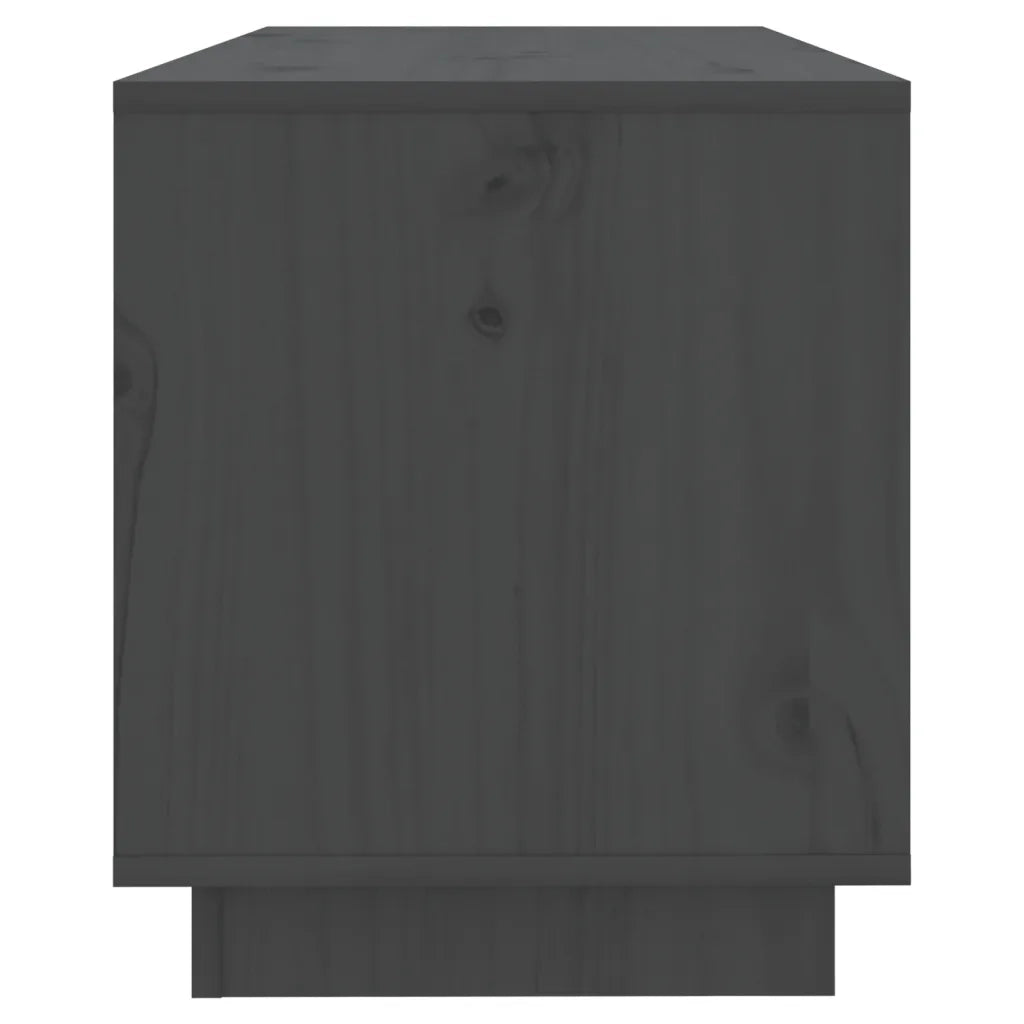 Mobile TV | Armadietto TV | Mobile Porta TV Grigio 74x34x40 cm in Legno Massello di Pino