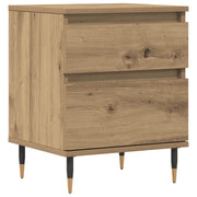 Comodino | Armadio da Notte | Mobiletto da notte Rovere Artigianale 40x35x50 cm in Legno Multistrato