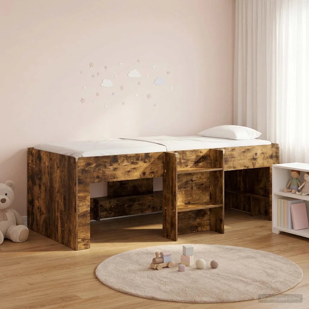Letto Alto per Bambini Rovere Fumo 80 x 200 cm 3422551