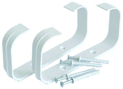 STAFFA FERMATUBO PER AERAZIONE CANALIZZATA mm. 150X70, con tasselli e viti, col. Bianco
