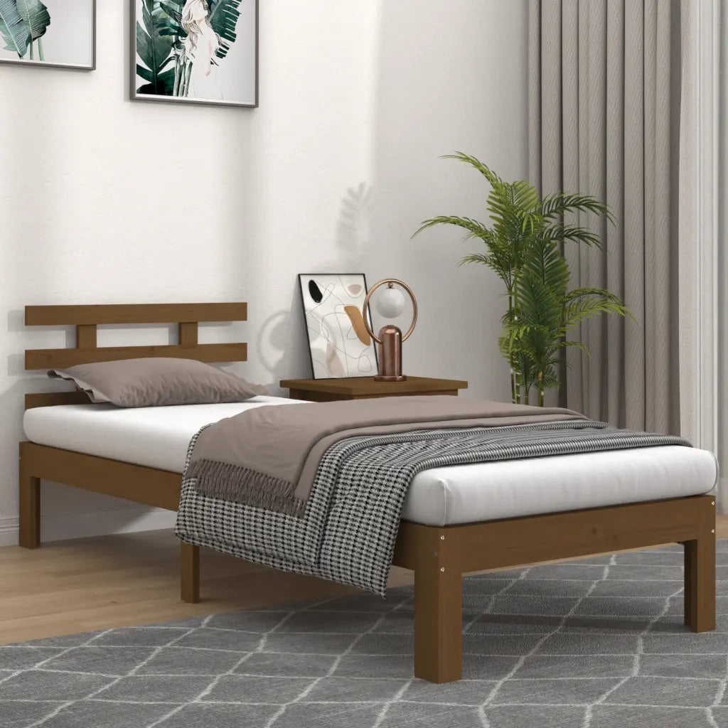 Giroletto senza Materasso Ambra in Legno Massello 100x200 cm 814747