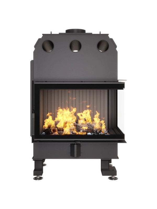 Caminetto ad angolo Inserto Apertura destra Nero Energy 75x50x47 (15,1 kW) ECO