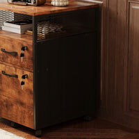 Armadio su ruote per l'archiviazione di documenti con cassetti chiudibili a chiave loft