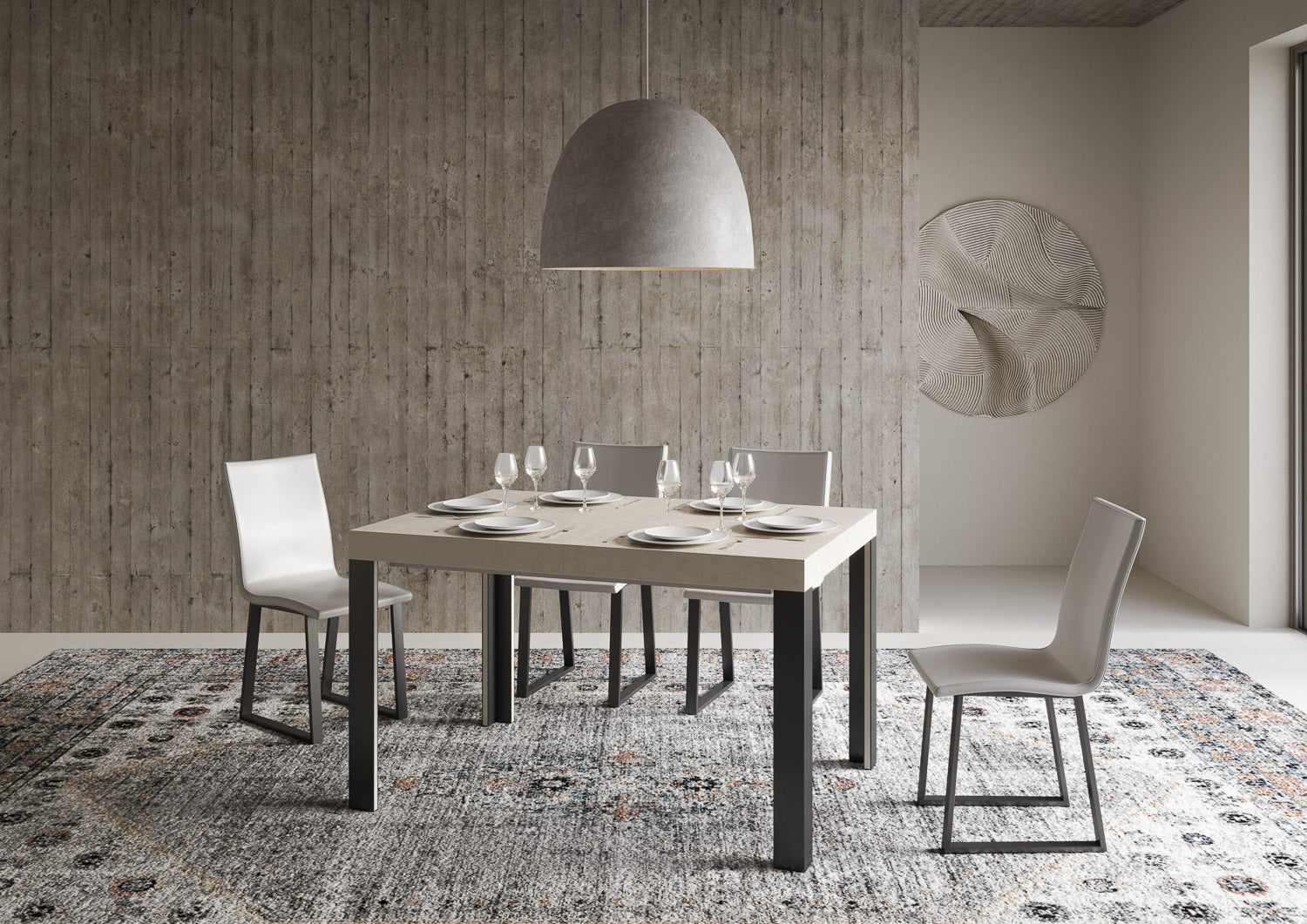 Tavolo Allungabile 140-224x80x77 cm Linea Cashmere