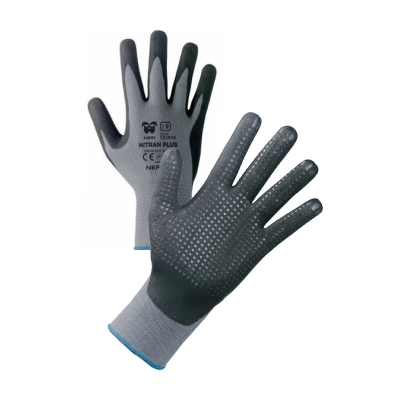 GUANTI NYLON/NITRILE NITRAN PLUS  TG. 8- 12,0 paia
