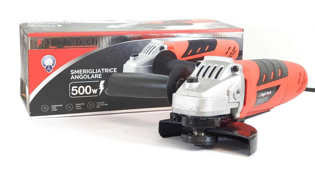HIGH-TECH SMERIGLIATRICE ANGOLARE CON MANICO LUNGO DA 500W 230V