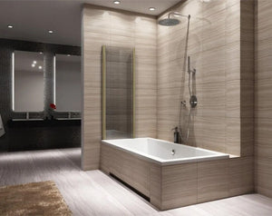 Schermo Vasca Pieghevole Rea Agat-2 80 Brush Gold