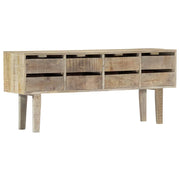 Buffet credenza cassettiera armadio mobile contenitore organizer per cucina soggiorno salotto 140 x 30 x 60 cm legno massello di mango marrone 02_0029548