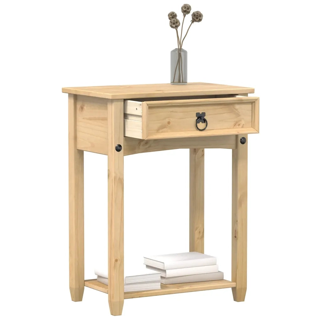 Tavolino Consolle | Tavolo d'Ingresso Corona 55x35x73 cm in Legno Massello di Pino