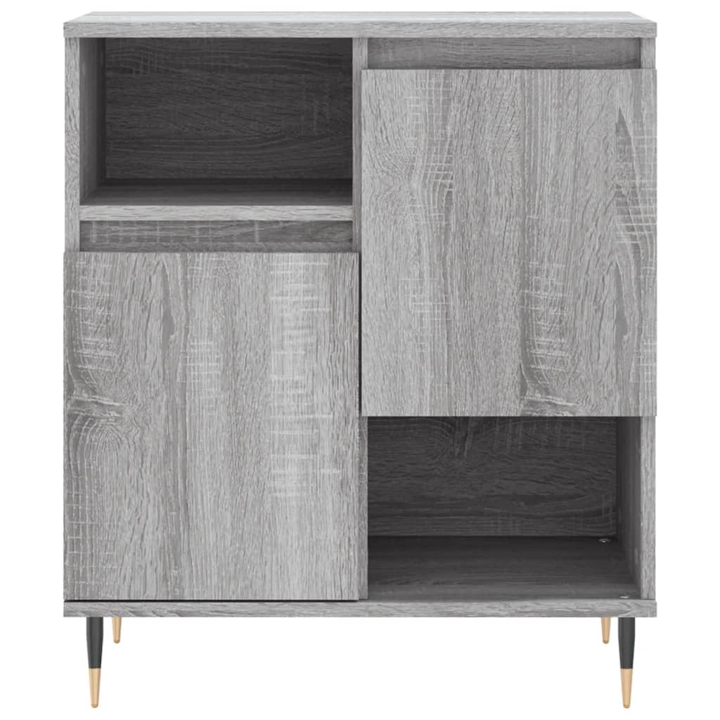 Buffet credenza cassettiera armadio mobile contenitore organizer per cucina soggiorno salotti 3 pezzi legno ingegnerizzato Sonoma grigio 02_0037190
