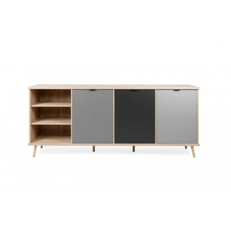 Madia Epik 56 rovere antracite grigio 3 ante vano a giorno