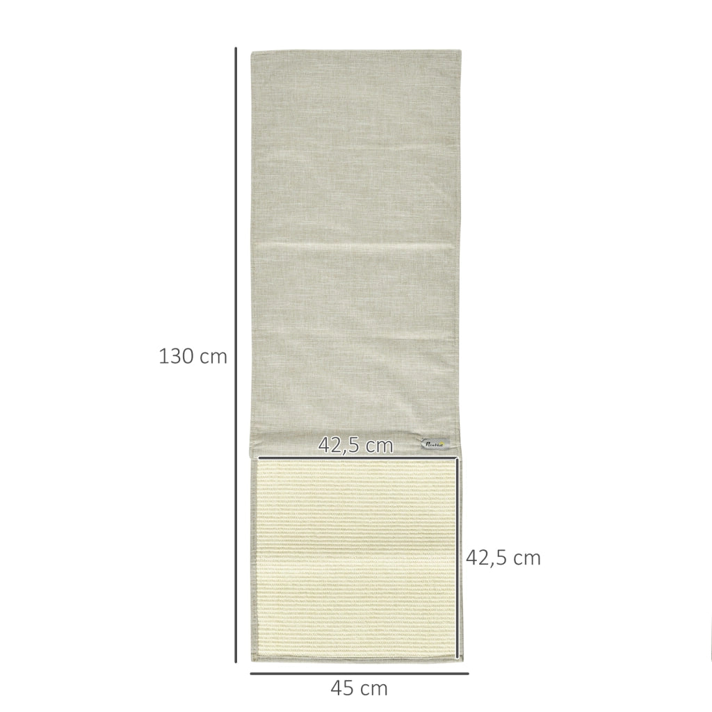 Tappeto graffiato per gatti ¨C zephmum ¨C Sisal beige e grigio 130x45 cm