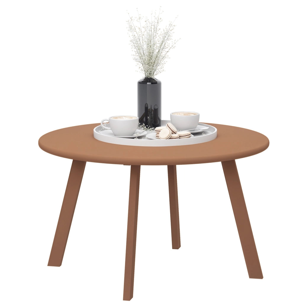Tavolino rotondo da giardino ¨C Zephmum ¨C arancione, metallo, ?70x42 cm