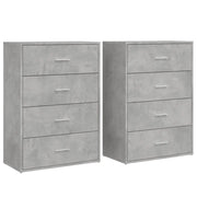 Credenze 2 pz | Madia | Buffet da pranzo | Armadio da pranzo Grigio Cemento 60x31x84 cm in Legno Multistrato