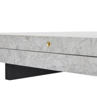 Tavolo da pranzo allungabile, per soggiorno e studio, 159×74×77 cm, Nero e Grigio