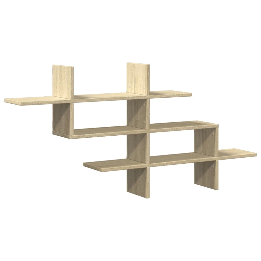 Scaffale Parete | Ripiano a parete | Mensola a parete Rovere Sonoma 124,5x18x60,5 cm in Truciolato