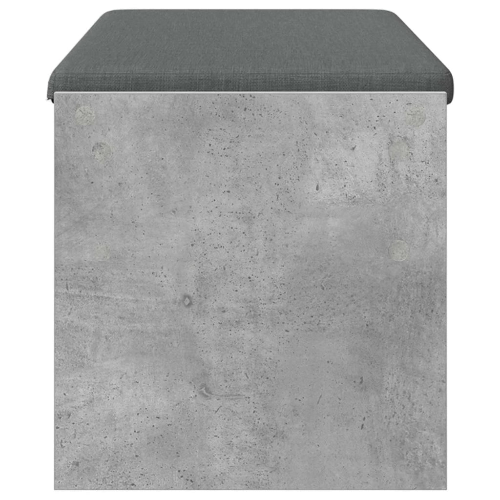 Panca per ingresso con cuscino Grigio cemento 103 x 38 x 40 cm