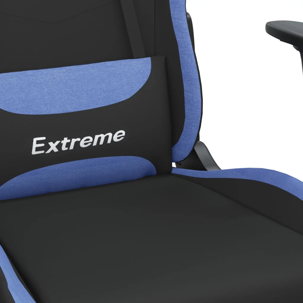 Sedia da Gaming Nero e Blu in Tessuto 3143718