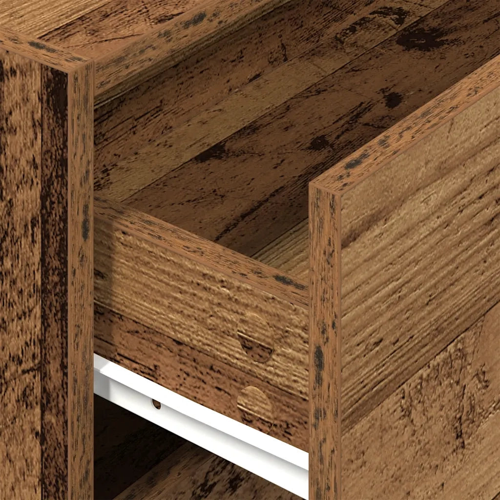 Armadio con 2 Cassetti Legno Antico 60x31x40 cm in Truciolato CFW7530967