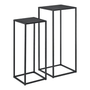 Set di 2 tavoli alti in metallo nero opaco 03_0005785