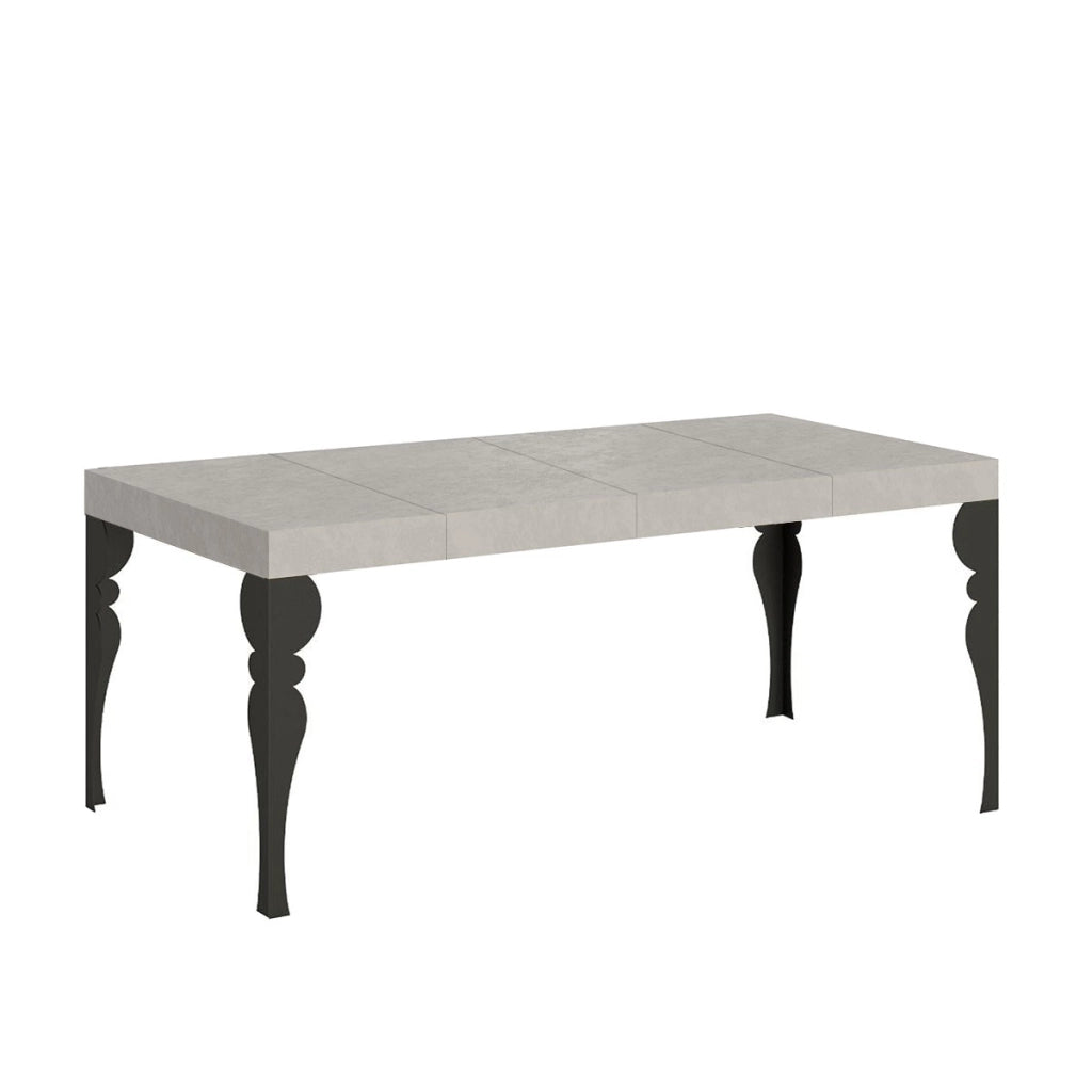 Tavolo allungabile 90/246x90 cm Paxon Premium cashmere gambe antracite
