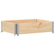 Vassoio per fioriera aiuola rialzata piante fiori terrazza giardino 80 x 60 cm legno massello di pino marrone 02_0037877