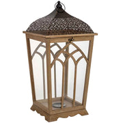 Lanterna in legno 35x35x72h cm