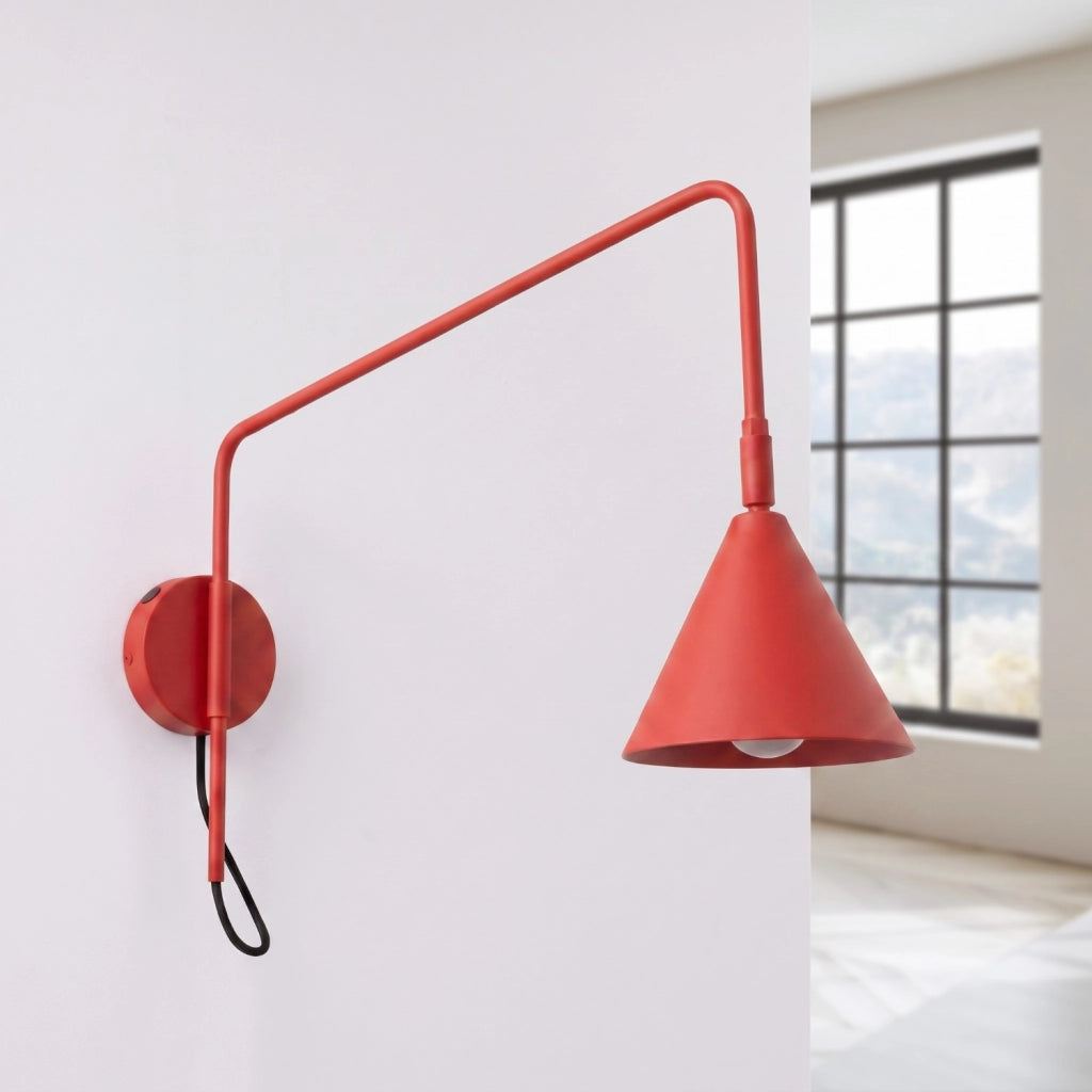 Applique NOX 1 rosso con interruttore