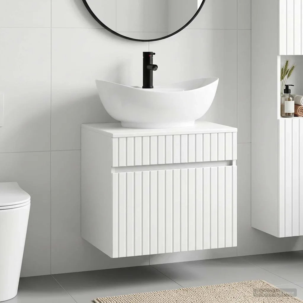 Set di mobili per il bagno Bianco Lucido Legno ingegnerizzato 3404314