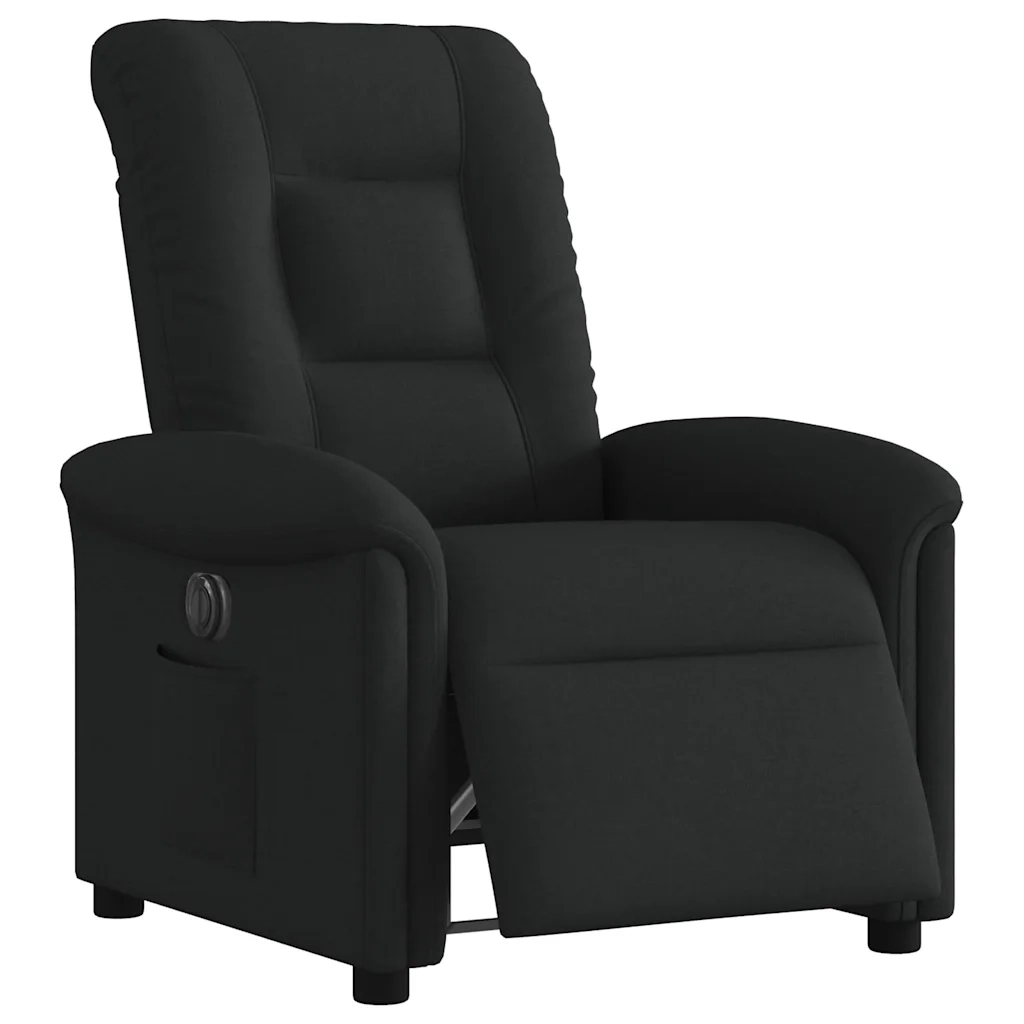 Poltrona Elettrica Reclinabile Nera in Tessuto 3303236