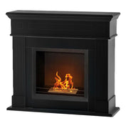 Cambridge - Camino a bioetanolo da terra in legno 110x37xH102 cm, colore nero