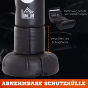 Sacco da boxe autoportante con base in plastica, 176 cm, nero