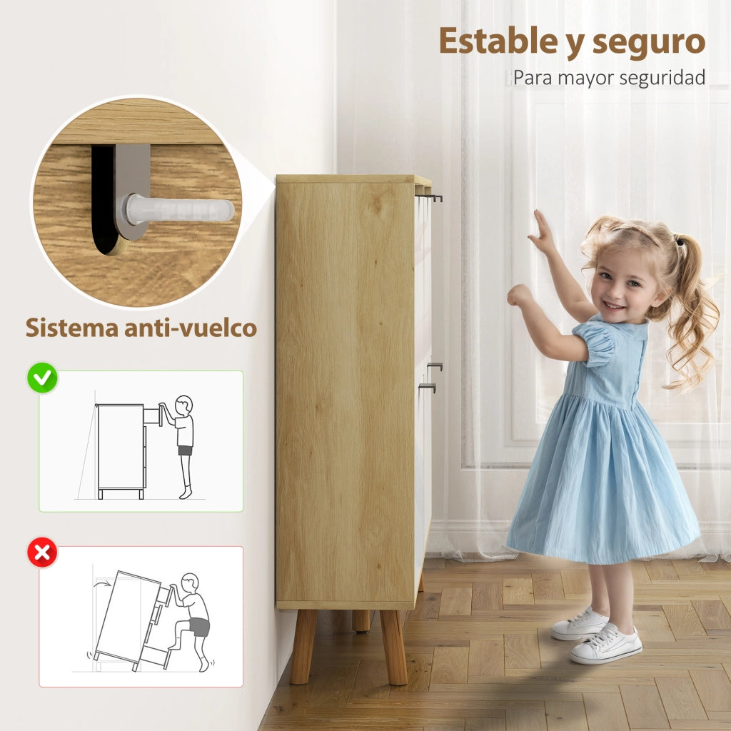 Armadio per Scarpe con 4 Ante ¨C zephmum ¨C Bianco Lucido 80x30x100 cm