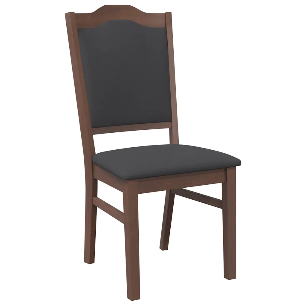 Sedie da Pranzo con Cuscini 2pz Marrone Legno Massello di Hevea 4102467