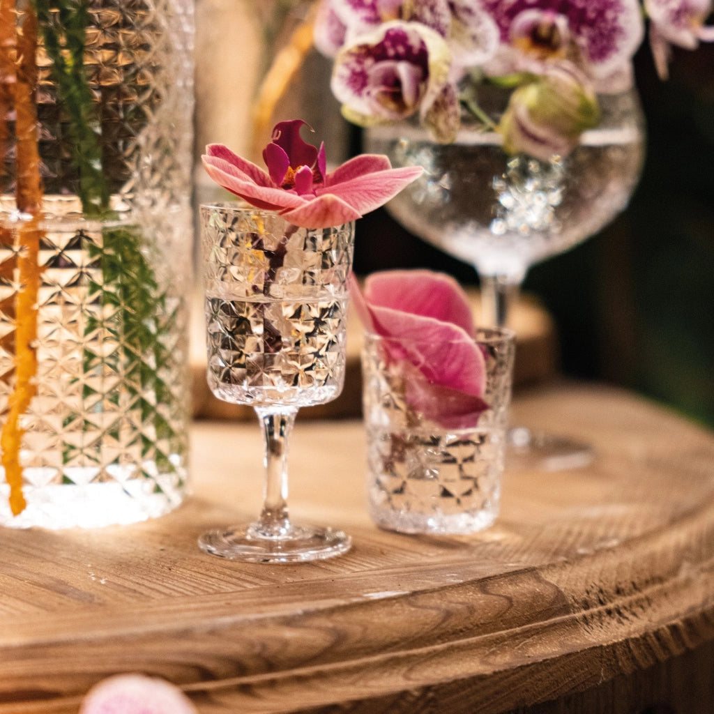 Zafferano Calice Shot Veneziano Mixology 8 cl Set da 4 pezzi in vetro sonoro superiore trasparente soffiato a bocca per degustazione professionale