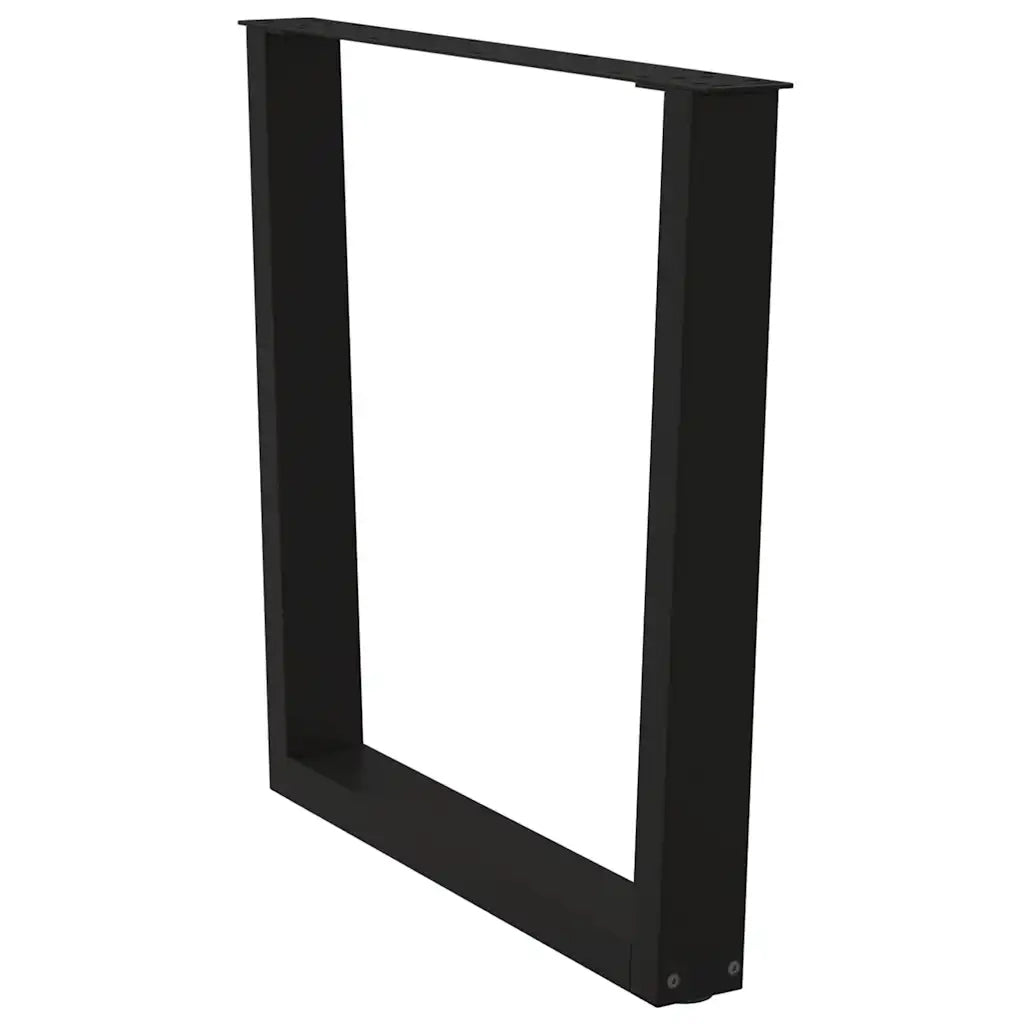 Gambe per tavolo da pranzo a forma di V 2 pz | Piede del tavolo nere 80x(72-73,3) cm in acciaio