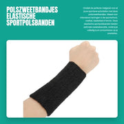 Benda per Sport - 2 Pezzi - Tessuto per Asciugare il Sudore - Cotone Lungo - 15,24 cm - Leggero e Duraturo - Benda per Sudore