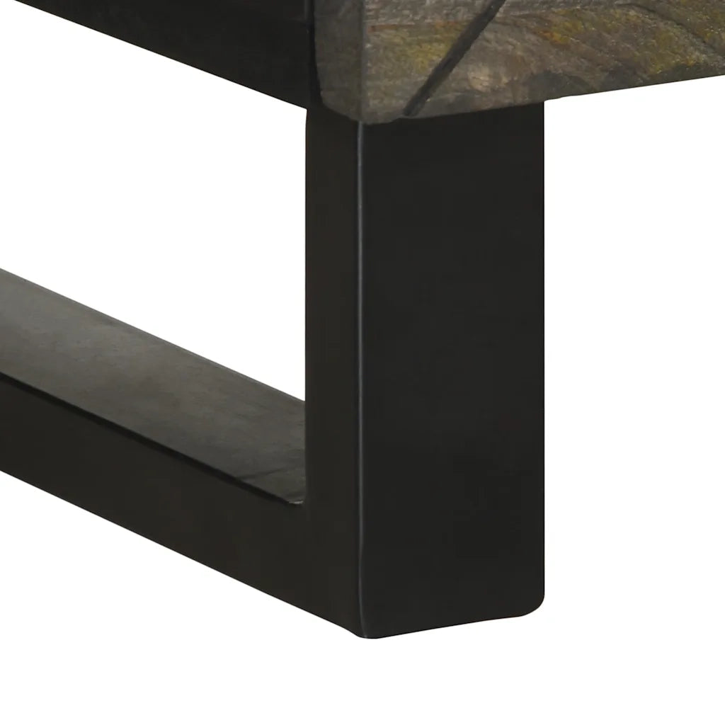 Credenza Nera 40x33x75 cm in Legno Massello di Mango 4017707