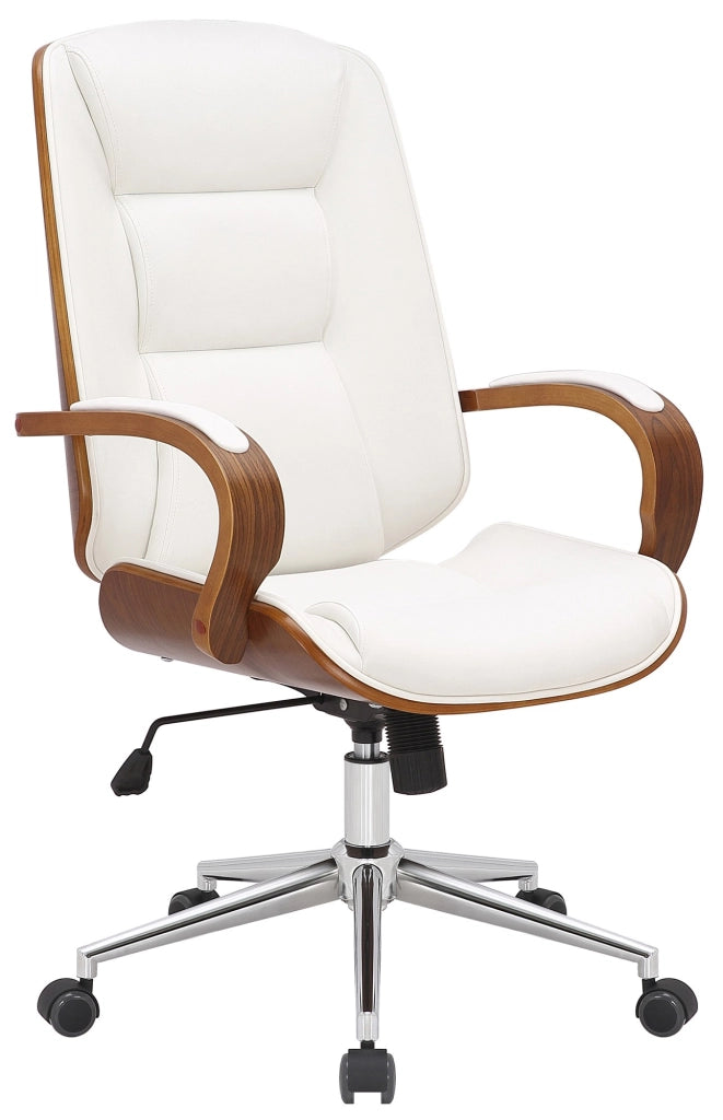 Sedia da ufficio Yankton in similpelle Noce/bianco