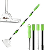 Polvere di insetti amichevole - 83cm Manubrio extra lungo - 4 posizioni regolabili Steel - Insetticida trasparente - Insetticida per soffitti e esterni - Verde