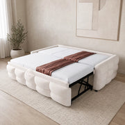LETTO Imbottito Estraibile 90/180 x 190 cm Teddy Beige