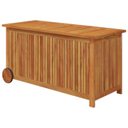 Baule da giardino con ruote 113 x 50 x 58 cm legno di acacia 02_0013064